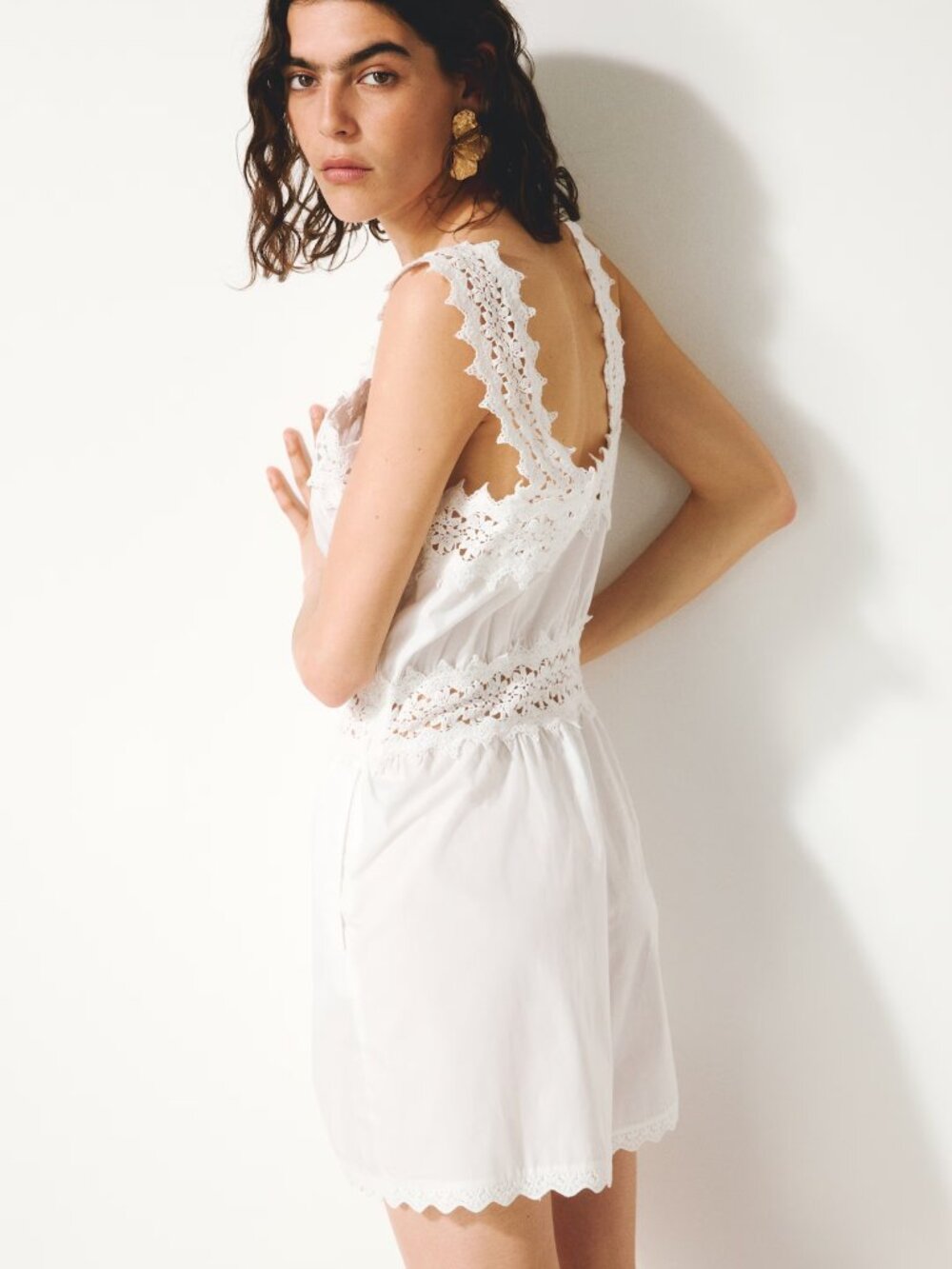 New H&M lace-detail cotton romper